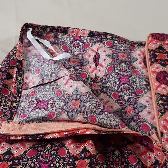 WRAPPER Pink Purple and Black Ruffle Bottom Skirt - Picture 3 of 9